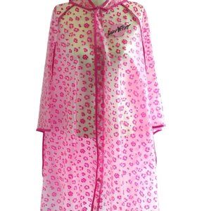 Luv Betsey Women's Reusable Rain Poncho Pink Leopard NWT
